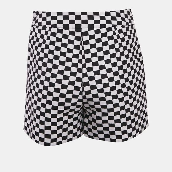 Christian Dior Black/white Checks Cotton Shorts S